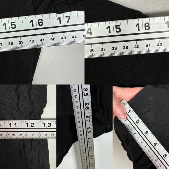 SOLD Nordstrom Elan Black Romper Beach‎ Cover Up Size Medium Crepe USA Minimal M - Picture 11 of 12